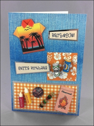 Barbeque Origami Shirt Card