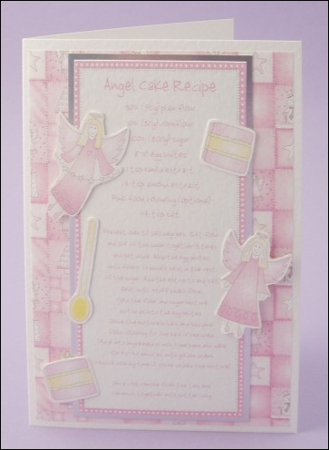 Angel cake card