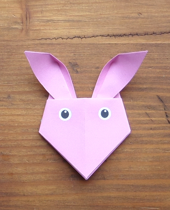 Origami bunny head 13
