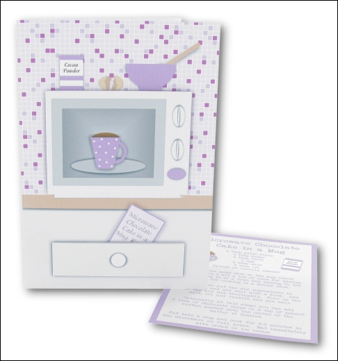 Project - Microwave Cake in a Mug Card - Lilac