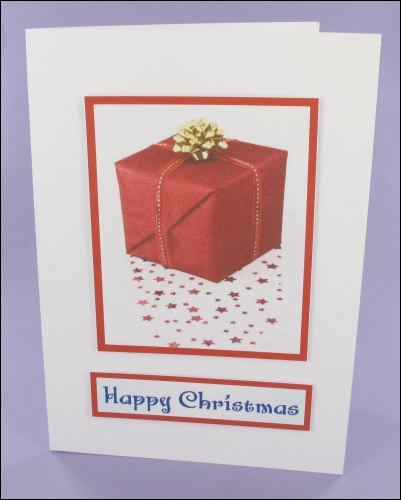 Project - Large Present Photo Motif Card