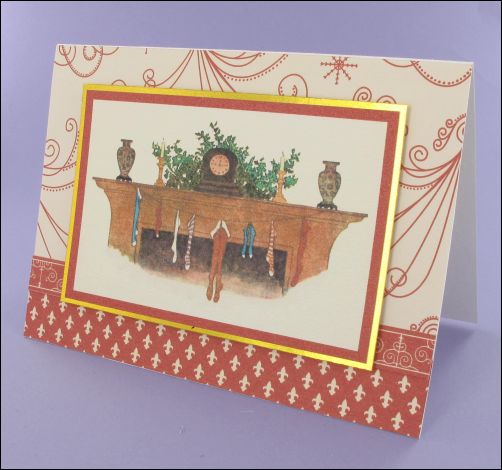 Project - Christmas Fireplace card