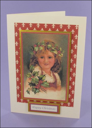 Project - Smiley Holly Girl Christmas card