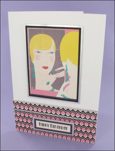 Project - Dame au Miroir Large Birthday card