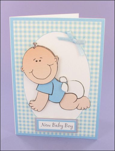 Project - Crawling Baby Boy decoupage card