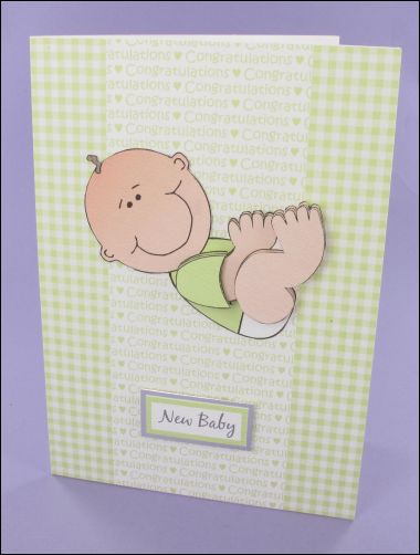Project - Lying Baby card