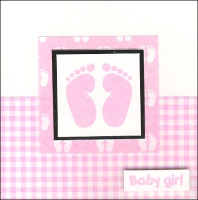 Project - Baby feet motif card