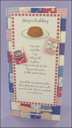 Project - Ginger Pudding Recipe card