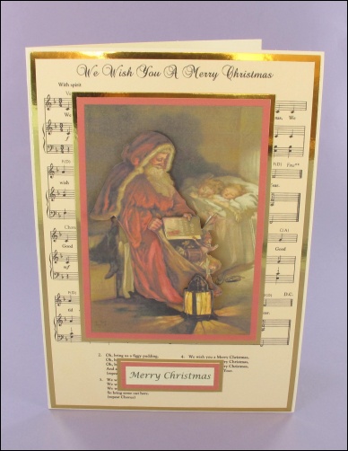 Project - Old Father Christmas Decoupage card