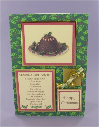 Project - Chocolate Plum Pudding card