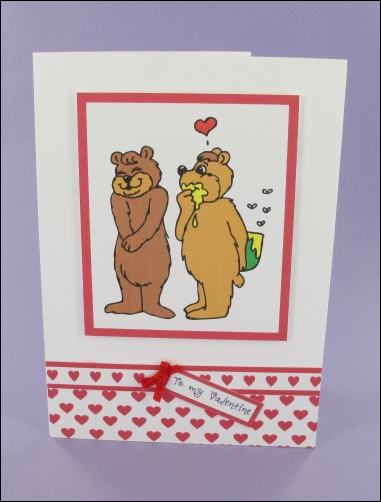 Project - Honey Bears Valentine's card