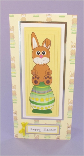 Project - Bunny on Egg Tall Easter card