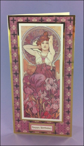 Project - L'Amethyste Art Nouveau card