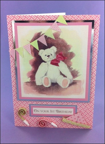 Project - Teddy Bear First Birthday card