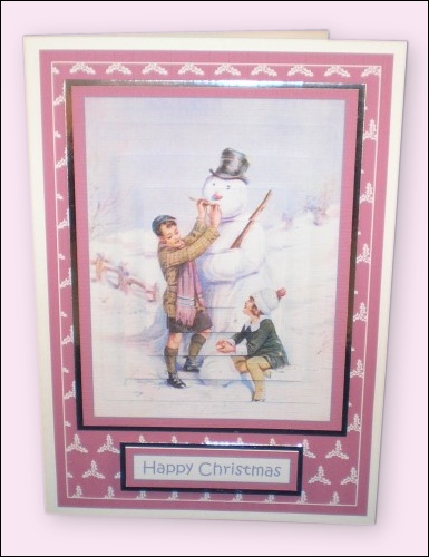 Project - Snowman Large Pyramage card